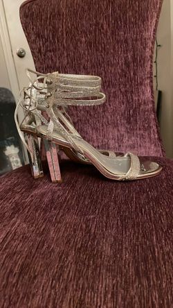 Gianni Bini Bowie Stone Encrusted Block Heel Sandals