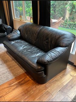 Black Leather Couch