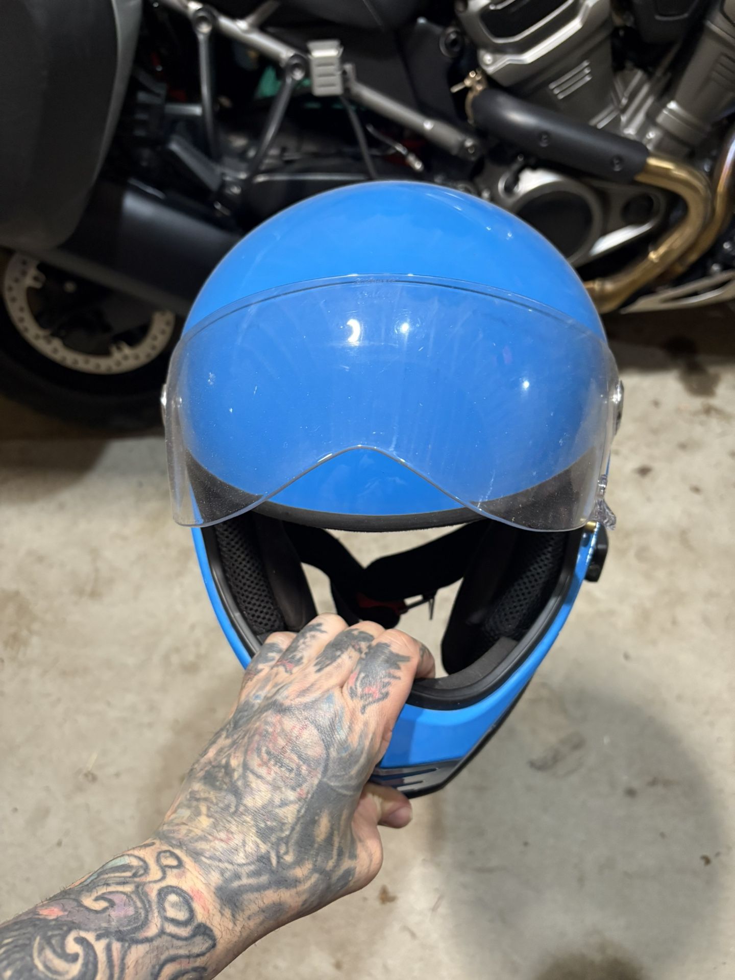 BLUE BILTWELL LANE SPLITTER HELMET