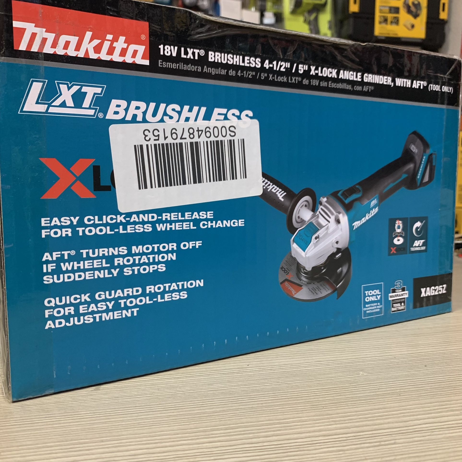 Makita New Grinder X Lock Brushless 18v