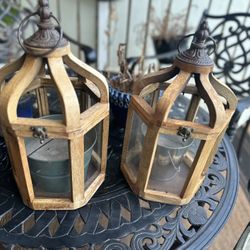 Wooden Lantern Centerpieces 