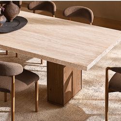 Restoration Hardware Travertine Dining Table