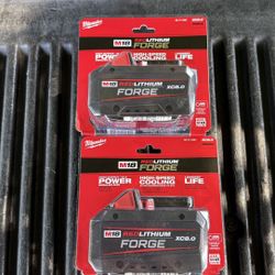 Qty x2 Milwaukee Forge M18 XC8.0 Batteries BRAND NEW SEALED