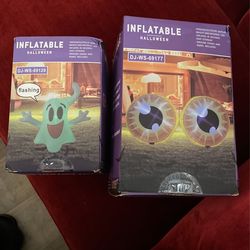 2 Halloween Inflatables 4 Feet