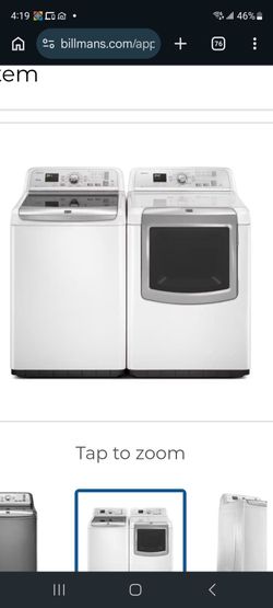 Maytag Bravo XL Washer and Dryer CLEAN