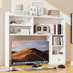 ELECWISH Desktop Bookshelf, Desk Hutch