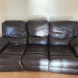5 Seat Leather Recliner Couch