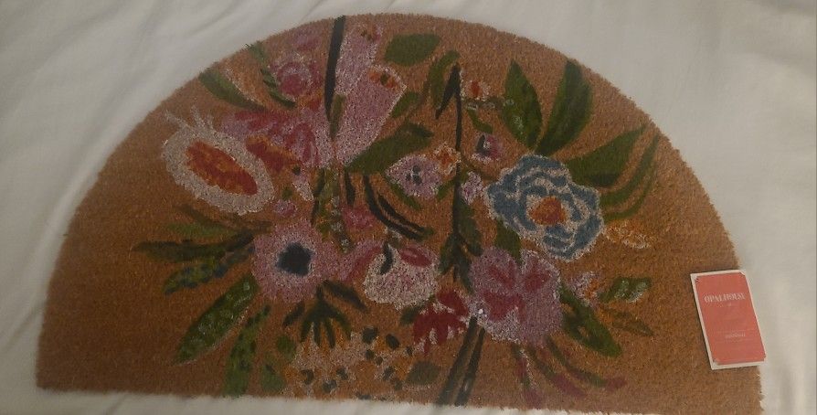 Outdoor Floral Floor Mat - New