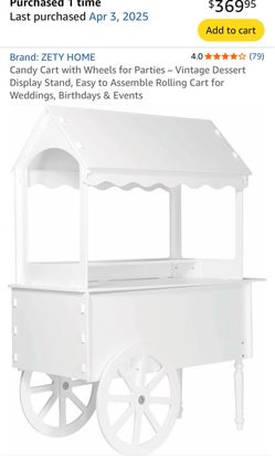 Party cart and flower bar/flower display stand
