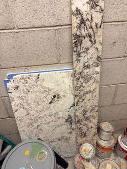 Granite Countertop Pieces / Remnants - White & Black Pattern