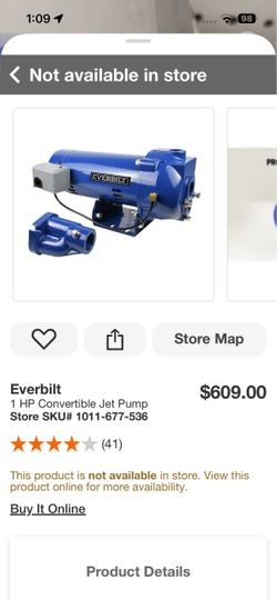 Everbilt 1 HP Convertible Jet Pump