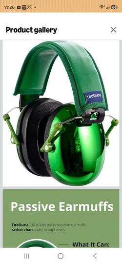 130 - Kids Ear Protection Earmuffs, One Size for 3-16 Yr Old
NRR 23dB, Padded headband, Compact folding design
