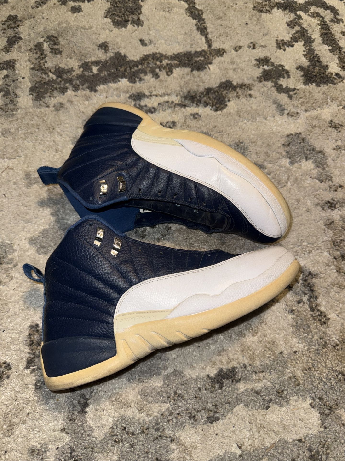 Nike Jordan 12 Retro 'Obsidian' Men's Navy Blue/White  - Sz 11.5  No Laces