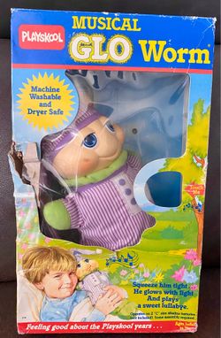 Vintage Playskool GLO Worm Musical