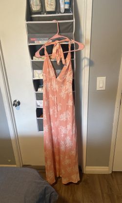 Pink Floral Long Dress