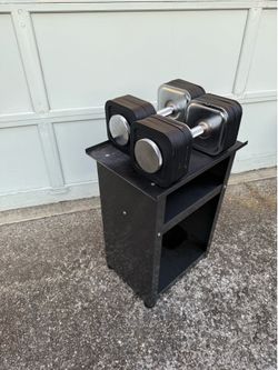 Ironmaster adjustable dumbbells and stand  75lbs each hand