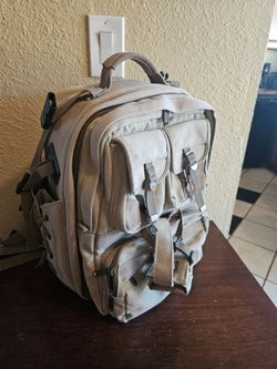 Tan Tactical Canvas Backpack