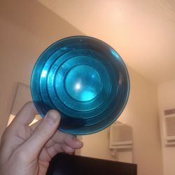 Corning Railroad Bullseye Lantern Lens Blue 