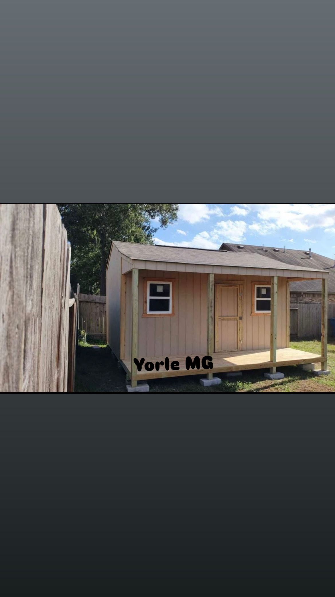 Storage Shed 10x16x4 De Porch
