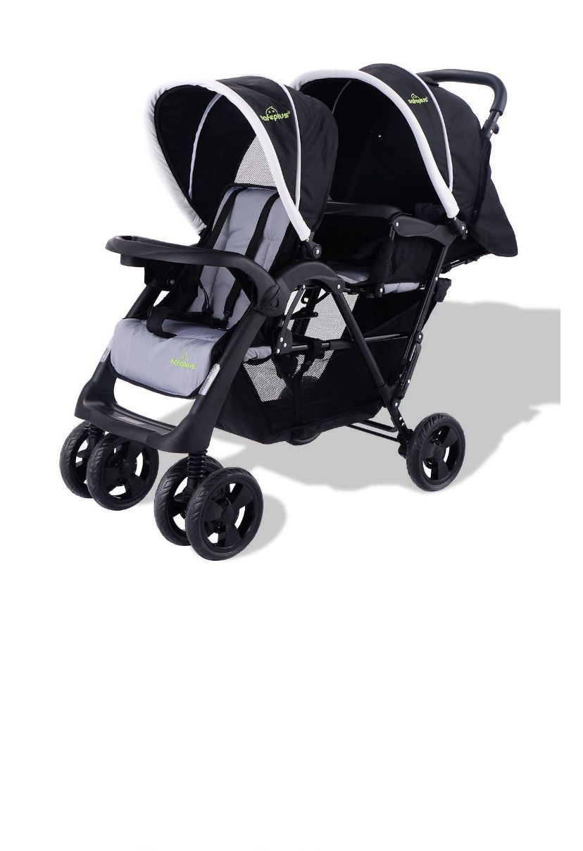 Twin New Foldable Baby Kids Jogger Pushchair Stroller