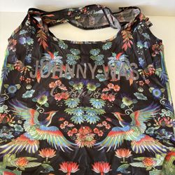 Johnny Was Nylon Reusable Shopping Tote Bag