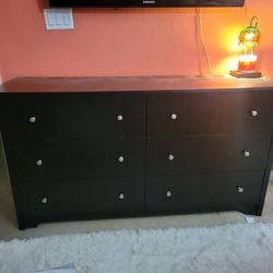 Black Six Drawer Dresser