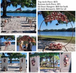 Wedding Flowers for Arch & Aisle