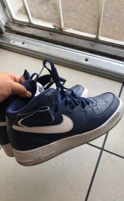 Hard blue Air Force 1s size 8