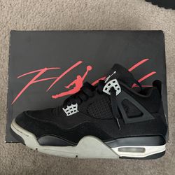 Jordan 4 Black canvas
