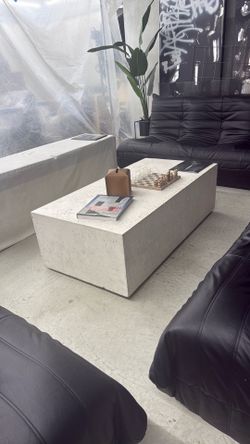 CB2 concrete stone, coffee table