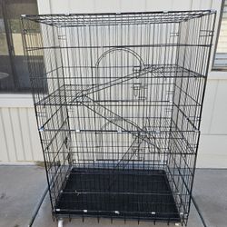 Large 3 Level Pet Cage W/Ramps & Shelves 