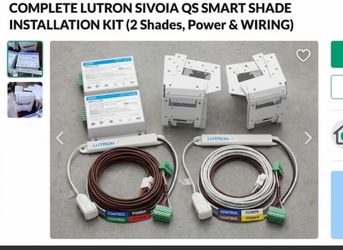 Lutron Sivoia QS Motorized Shade Kit (2 Power Supplies + Brackets)
