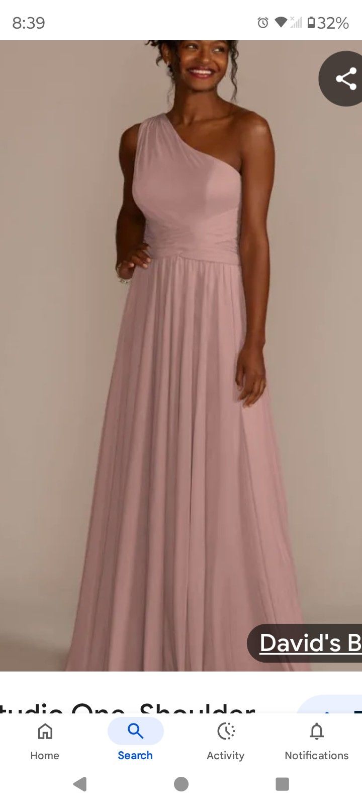 David's Bridal Long Dress