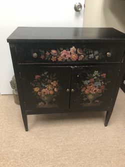 Vintage hand painted side table