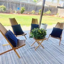 Outdoor Patio Set With Rug 