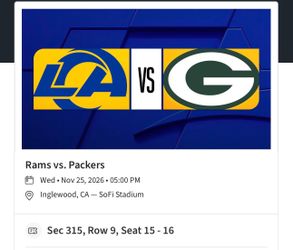 Los Angeles Rams versus Green Bay Packers