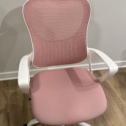 Pink Office Chair – Comfortable & Like New