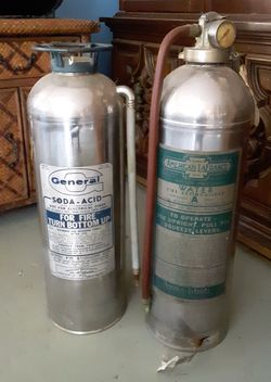 2 Antique fire extinguishers