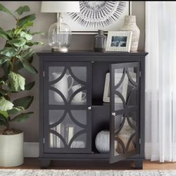 New Black Storage Server Buffet Cabinet 