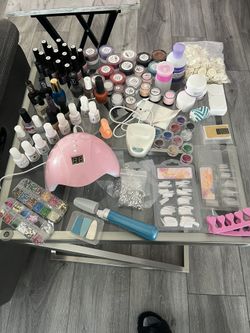 Nail Powder-Glitter-UV Lamp—Gel Polish-powder Dip