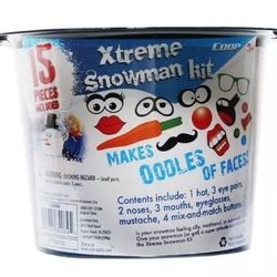 NEW Snowman Kit 15 Pieces With Top Hat