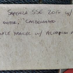 1994 sapenza Sse 20ft W/Trailer 