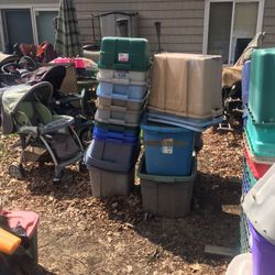 Lots of Rubbermaid totes Without Lids $10-$20 each