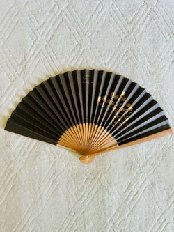 vintage shiseido spirit of zen bamboo paper fan