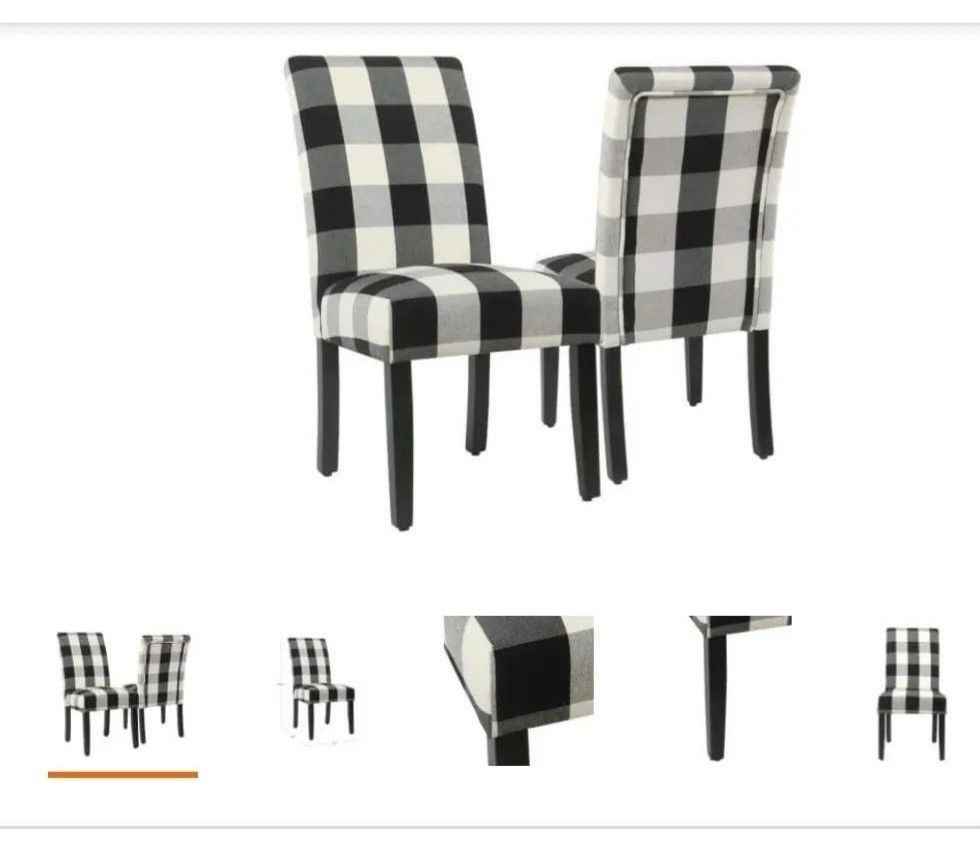 ☀️P53#14 ($120) AVAILABLE Homepop Parsons Buffalo negro Plaid