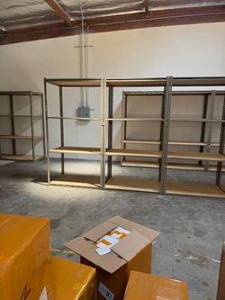 Industrial Racks 48 in W x 30 in D Used Heavy Duty Storage Shelving 4 Tier Stronger Than Homedepot Lowes And Costco Delivery Available