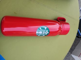 Red Starbucks cold drink cup