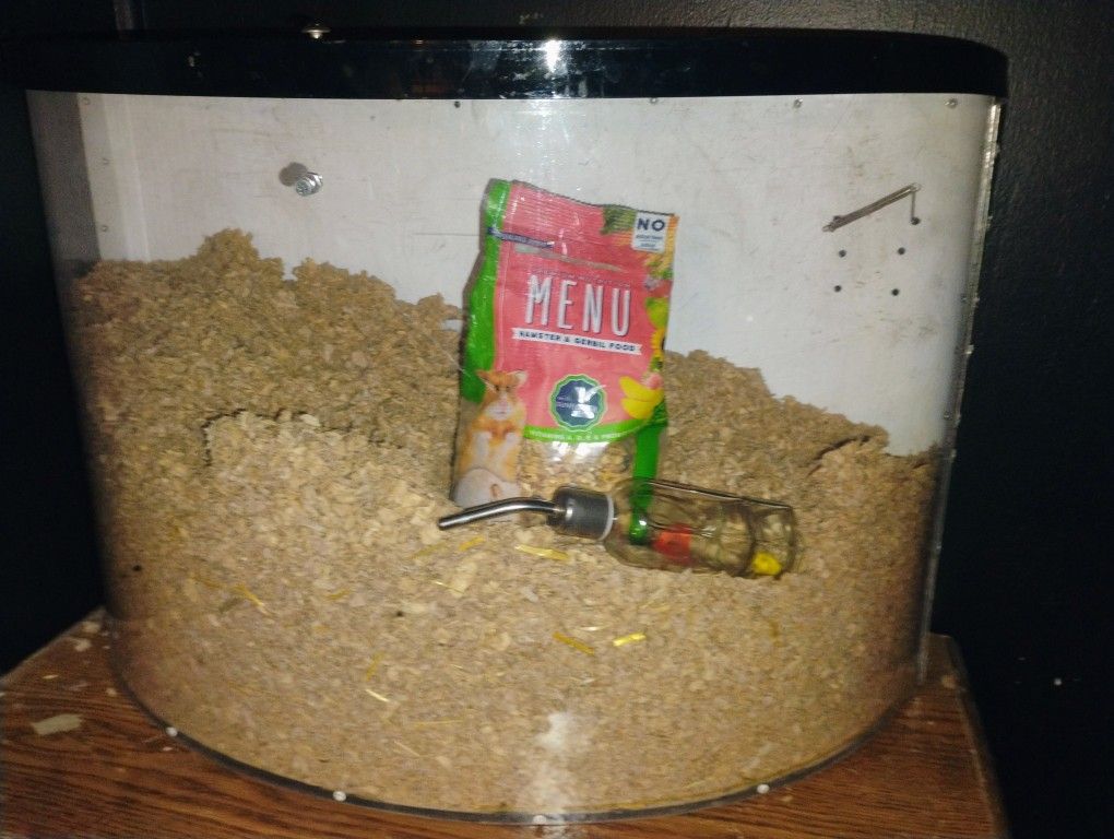 Small Rodent Cage - Food - Water Bottle - Indoor Roaming Ball