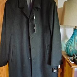 Beautiful Mens London Fog Top Coat Wool 