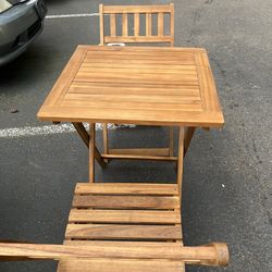Folding Table W/2 Folding Chairs. Still In Very Good Condition(See & Click On Pictures)